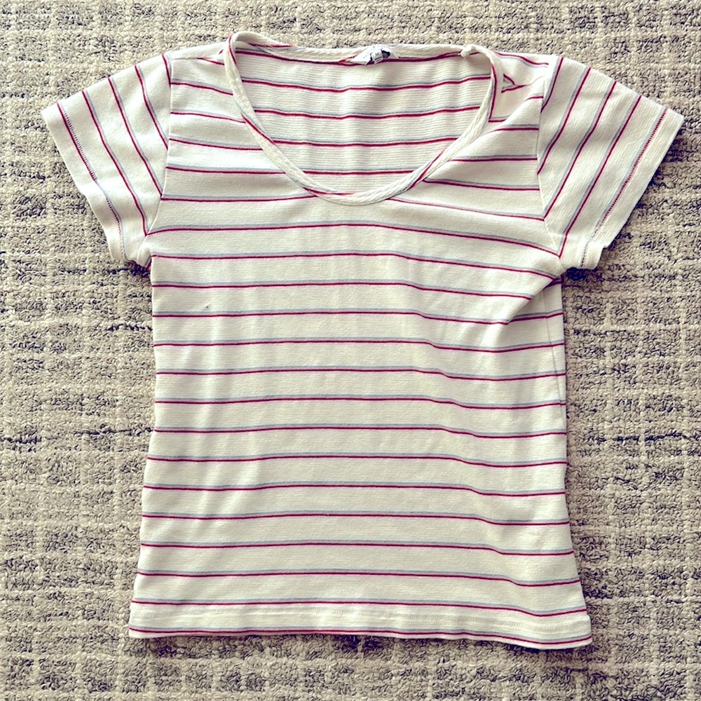 Lucky Brand retro baby tee rib knit, medium